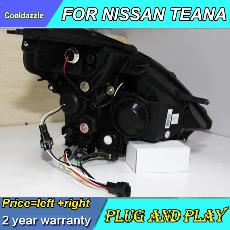 Светодиодный ные фары для Nissan Teana передние 2008 2009 2010 2011 года дневные ходовые огни