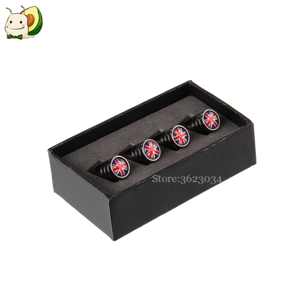 Крышки клапанов шин колесо Шпиндельный Чехол Прочный Флаг Великобритании