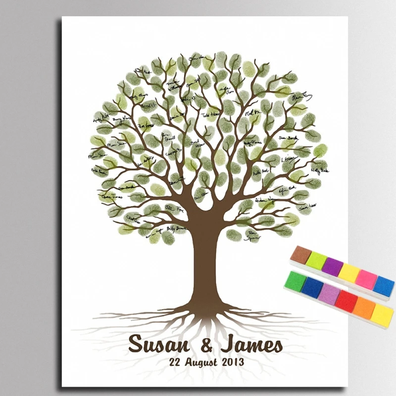 Персонализированный гость альтернативное свадебный подарок дерево с
