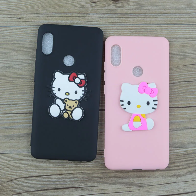 Милый мультфильм mi nnie чехол для Xiaomi A2 6X случаях стежка рисунок Hello Kitty ckey Cat Мягкая