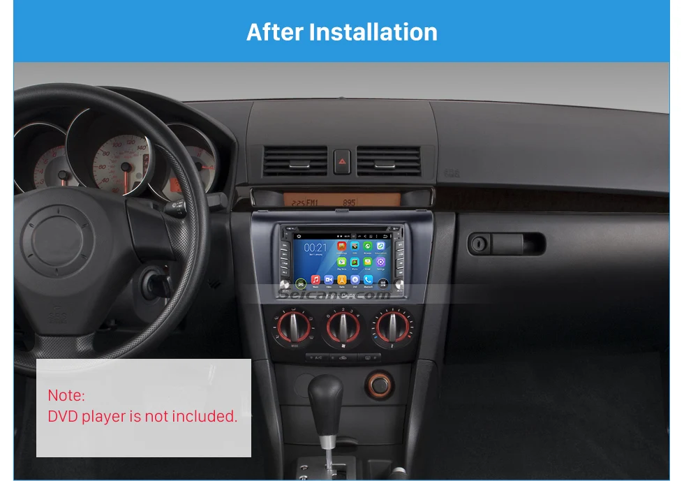 Seicane автомобильный Радио фасции отделка комплект для 2004-2009 Mazda 3 Axela двойной Din Фасции Аудио фитинг адаптер Переходная панель автомобиля стерео