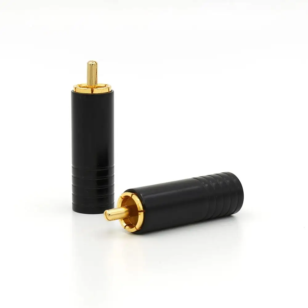 

4pcs hifi audio gold plated Rca plugs connector hi-end audio plug