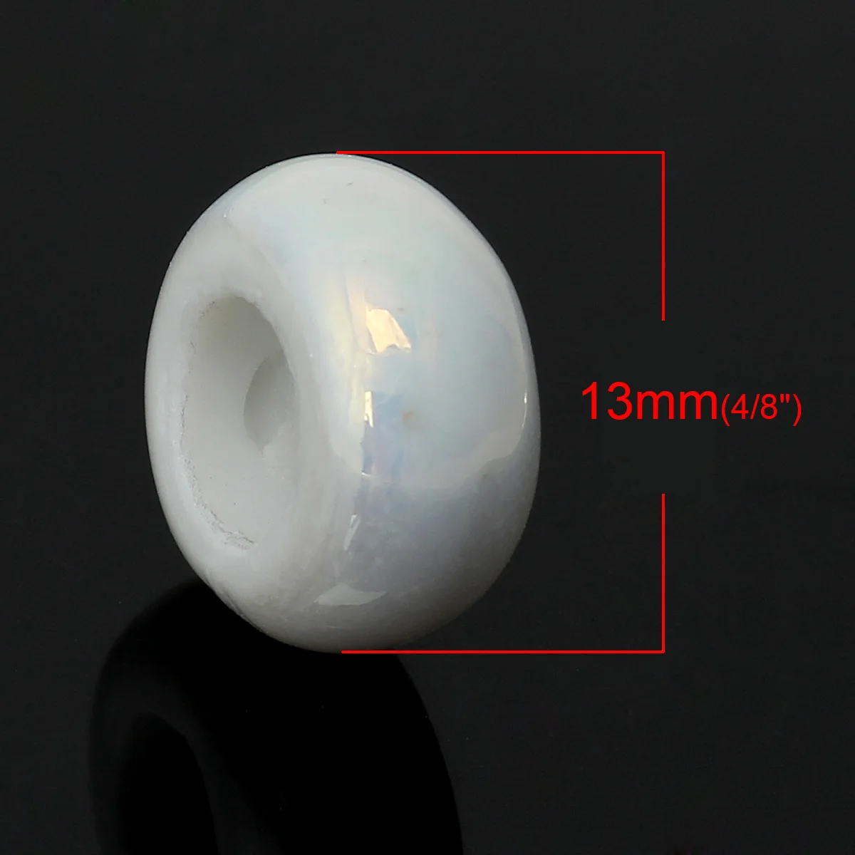 DoreenBeads 2018 Горячий Новый DIY керамический бисер плоский круглый белый цвет АБ около