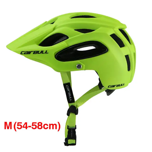 green M CAIRBULL, полностью терраи, велосипедный шлем Casco Ciclismo PC+ EPS, велосипедный горный шлем для мужчин и женщин, для спорта на открытом воздухе, защитный велосипедный шлем BMX - Цвет: green M