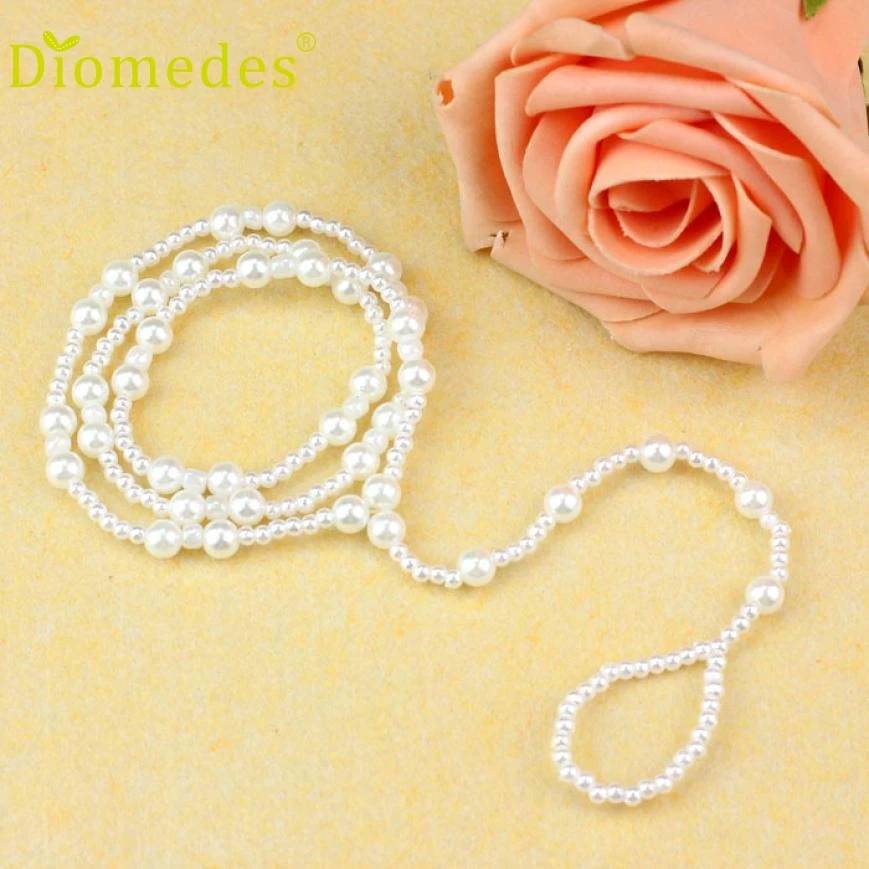 1 PC Anklets Gussy Life Womens Beach Imitation Pearl Barefoot Sandal Foot Jewelry Anklet Chain Jan10 | Украшения и аксессуары