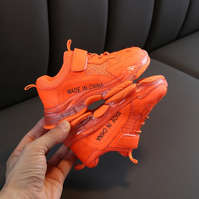 Children's shoes autumn new arrive classic style crystal bottom candy color mesh breathable sports shoes