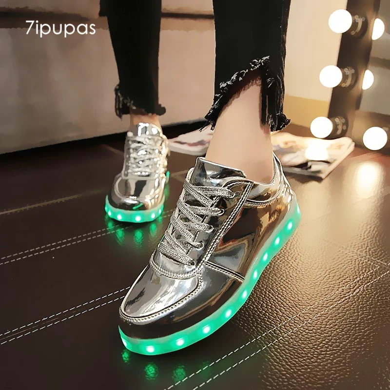 7ipupas светящаяся светодиодная обувь для мальчиков и девочек с подошвой Детский