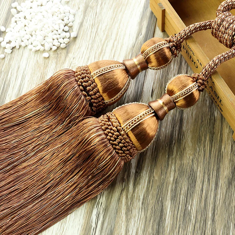 tieback 7 Окно Шторы Tie Назад кисточкой веревки вязать фиксации цвета Tieback держатель Гостиная Шторы s привязывающая веревка украшения аксессуары - Цвет: tieback 7