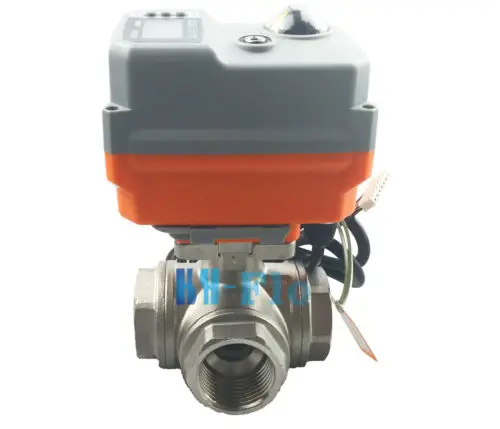 Фото New 3/4" 3 Way T SS304 Proportional Integral Control Motorized Electrical Valve Обустройство дома New 3/4" 3 Way T SS304 Proportional Integral Control Motorized Electrical Valve Обустройство дома