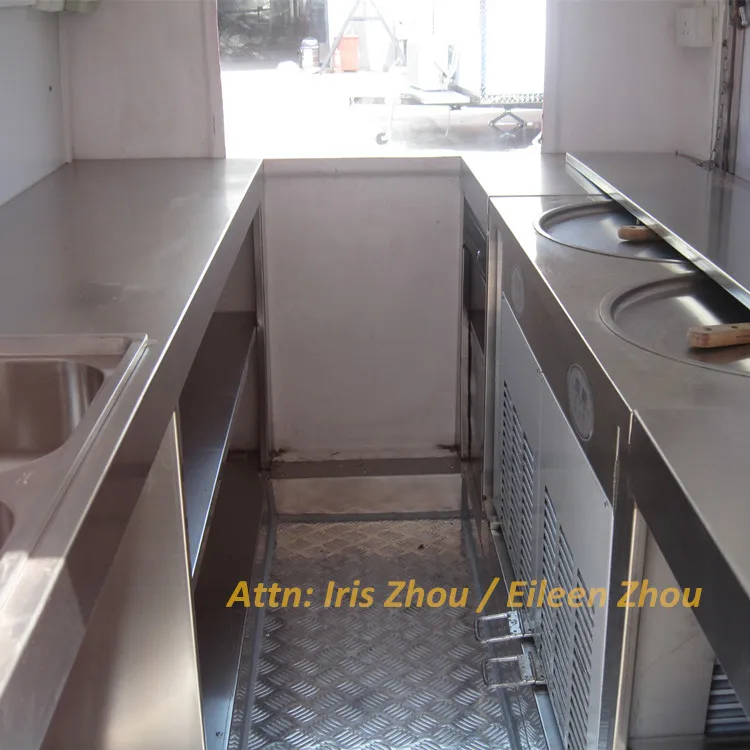 Многофункциональная уличная тележка для еды с ролл из жареного мороженого