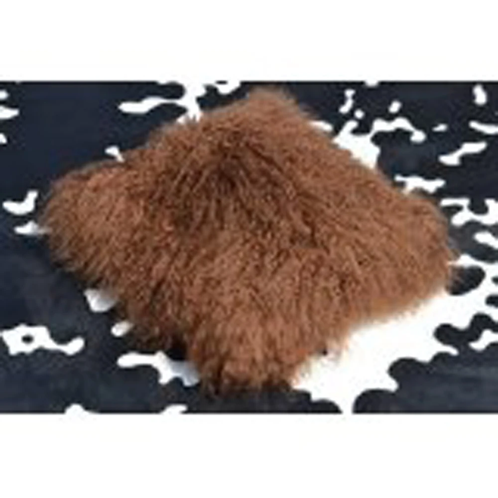 Наволочка из коричневого тибетского меха ягненка наволочки натурального