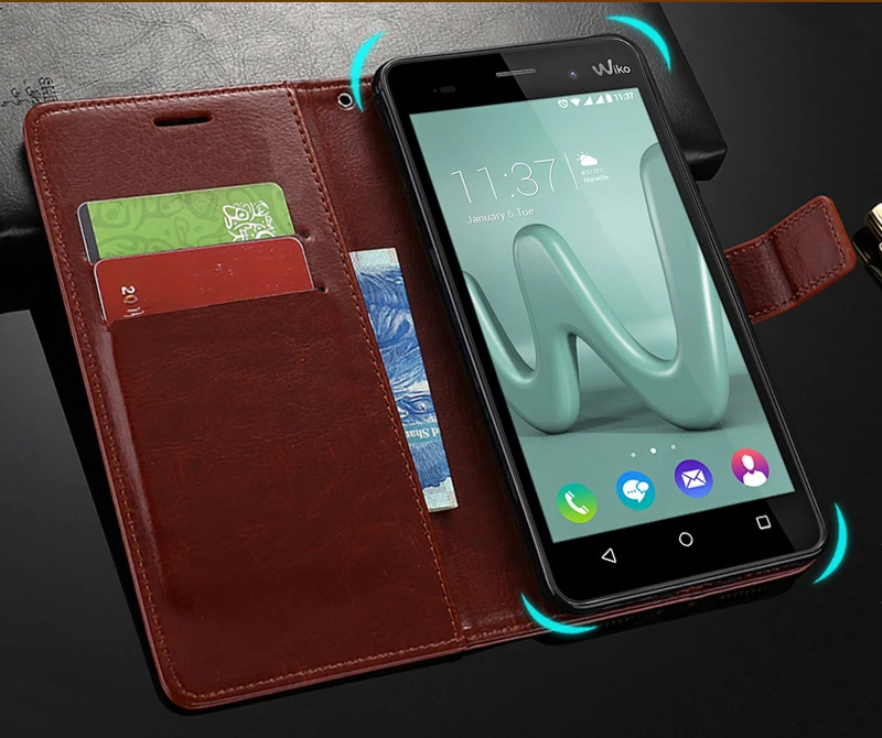 Модный кожаный мягкий чехол кошелек с откидной крышкой для ASUS Zenfone 4 MAX Zenfone4 ZC520KL