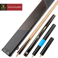 weichster 34 jointed snooker cue handmade ash shaft rosewood pool cues case extension