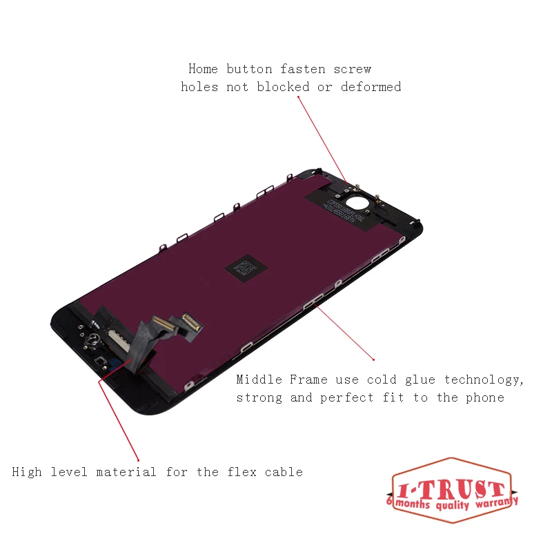 50 шт./партия класс AAA + качество 100% хороший рабочий ЖК-дисплей для iPhone 6 6G сенсорный