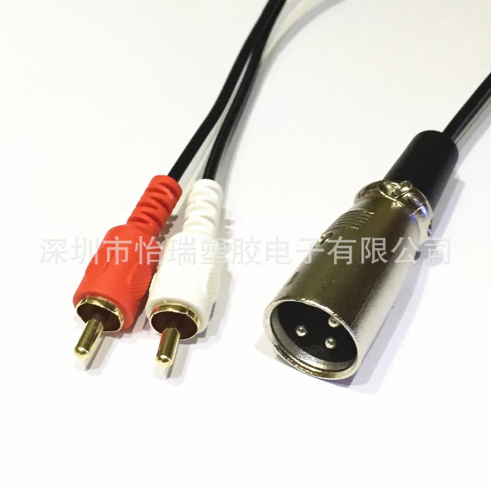 Красный whited RCA Jack кабель XLR 3 Pin Male to 2 5 футов 1 м Y сплиттер Бесплатная