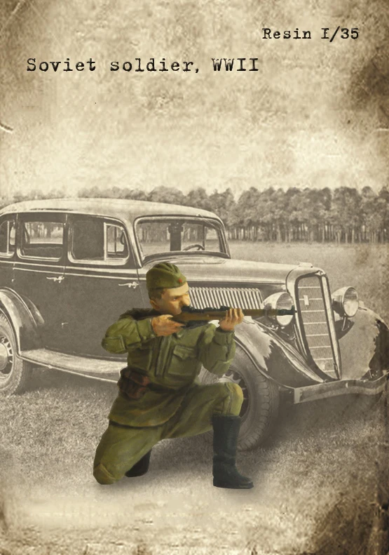 Масштаб 1/35 Неокрашенная фигурка советского солдата коллекционная | Игрушки и