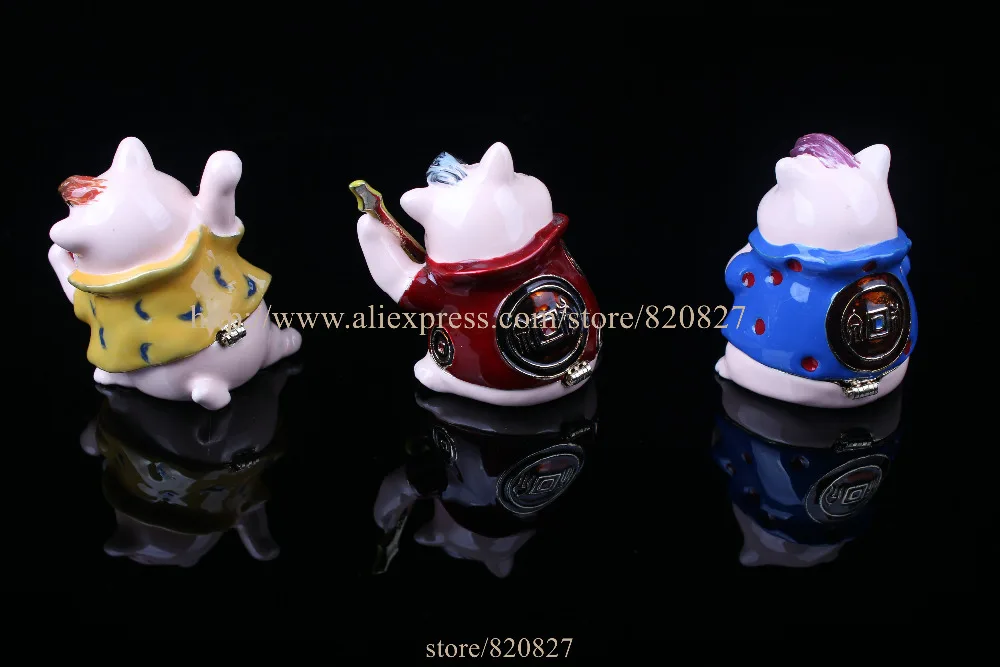 Vintage Cat Trinket Box Beautiful Jeweled Pewter Cat Playing Guitar Jewelry Box