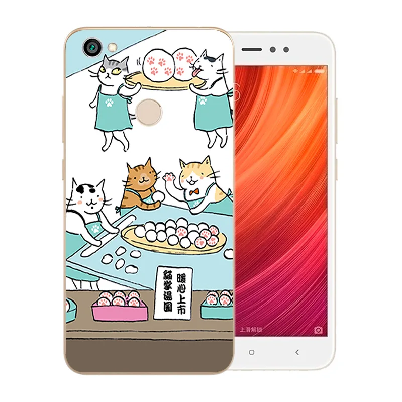 For Xiaomi Redmi Note 5A Prime Fingerprint Cases Silicone Cats Family Pattern 5.5&quot Phone for Hongmi Pro Cover |