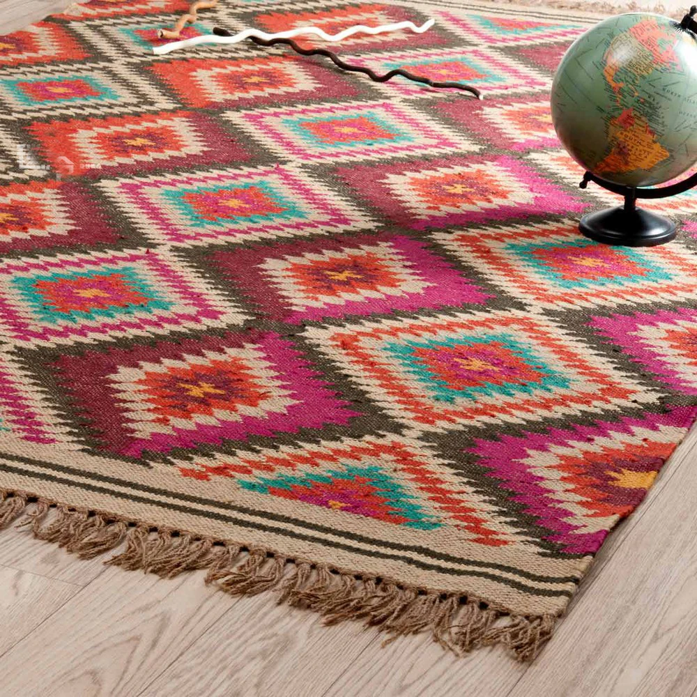 100% шерсть искусственный геометрический богемный индийский черный белый розовый