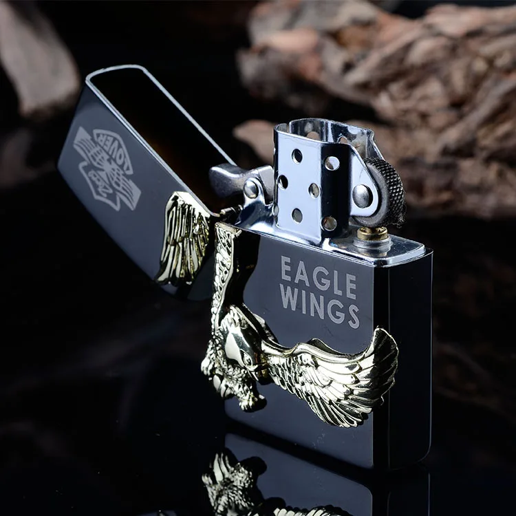 Зажигалки и аксессуары для курения, чистая медь, черный ice eagle металла керосин легче, бутик подарочные зажигалки