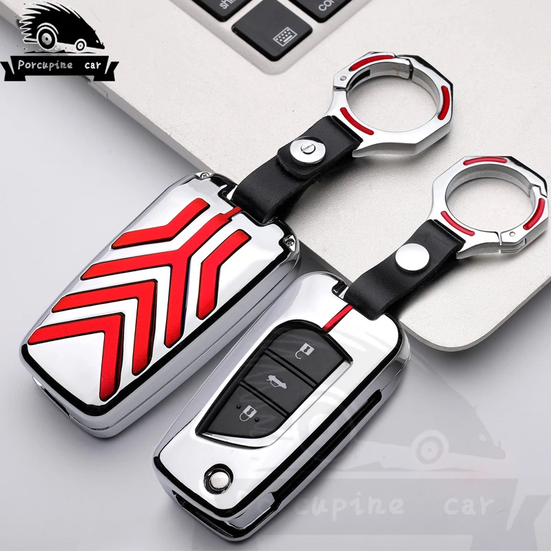 Новый чехол из цинкового сплава для автомобильного ключа Toyota Aygo CHR RAV4 Yaris Corolla Camry