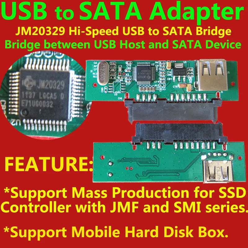 SATA к USB мостовой плате JM20329D адаптер поддержка JMFx и SMIx серии SSD MP/открытая карта e. g. SM2258/2246EN/2246XT JMF667H/667/605|sata to|sata