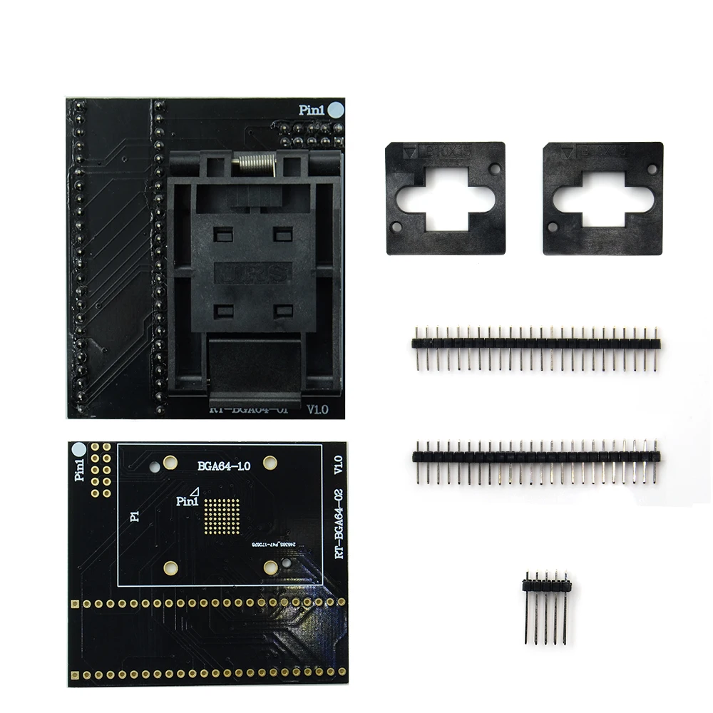BGA64 Special EMMC Adapter For RT809H Programmer RT-BGA64-01 Socket 1.0mm spacing frame 11*13mm Original New | Автомобили и