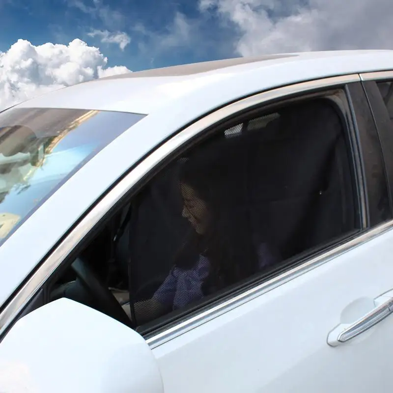 Rear window Car Window Sun Shade UV Protector Mesh Fabric Sun Visor Shade Cover Shield Auto Sunshade Curtain Magnet Easy Installation - Цвет: Rear window