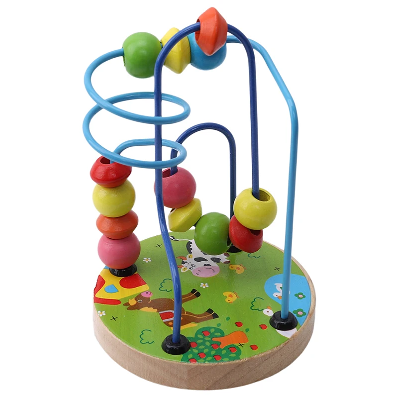Early Kids Educational Children Beads String Game Mini Animal Farm Chassis Baby Count Wear Toys Assembling Blocks | Игрушки и хобби