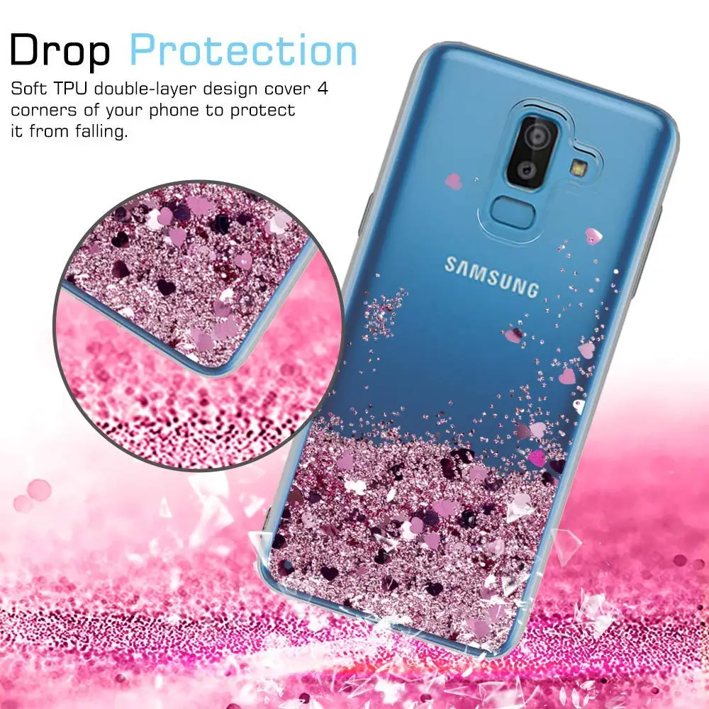 Блестящий чехол для Samsung Galaxy J8 2018 J810 J810F телефона мягкий из ТПУ с динамической