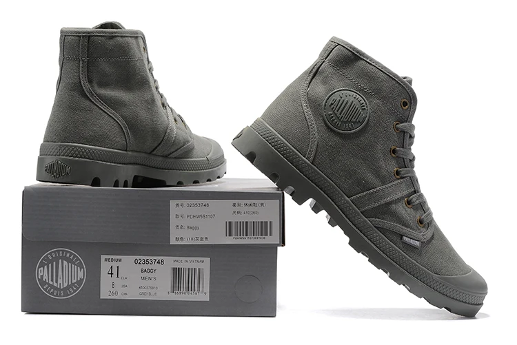 PALLADIUM Pampa/52352 удобные мужские кроссовки с высоким берцем парусиновые повседневные