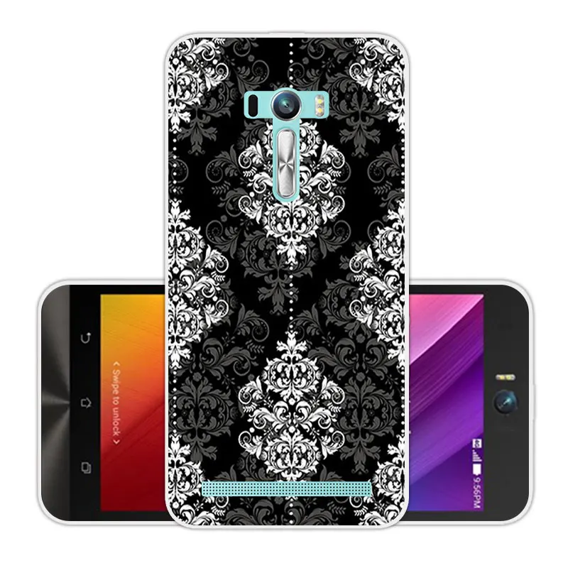 Силиконовый чехол для Asus Zenfone Selfie ZD551KL мягкий ТПУ телефона 5 дюйма чехлы Marbles