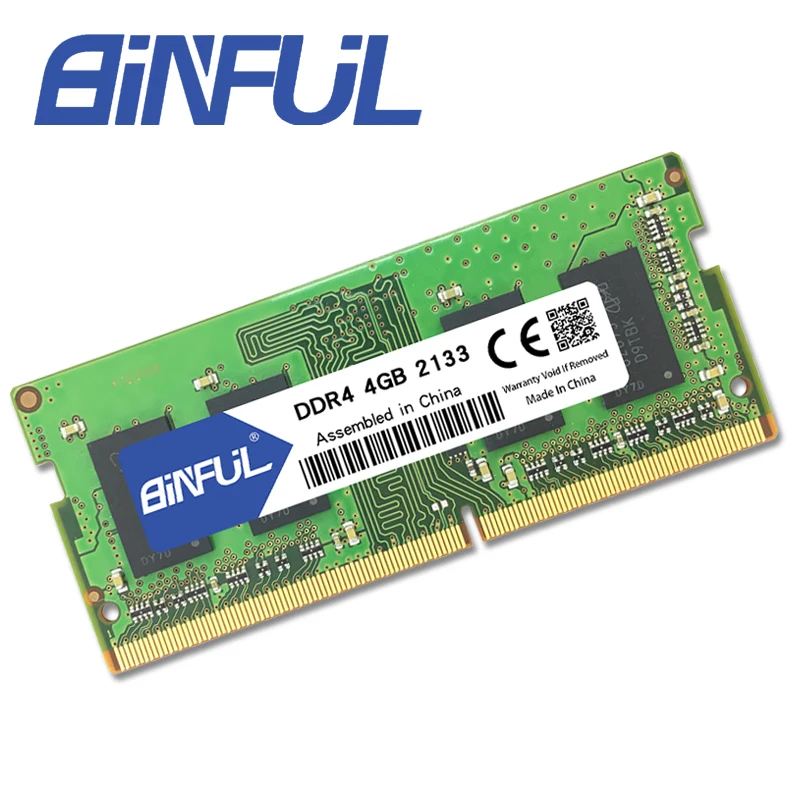 BINFUL DDR4 4 Гб 2133 МГц ОЗУ sodimm память ноутбука поддержка memoria ddr4 ноутбук 1,2 в