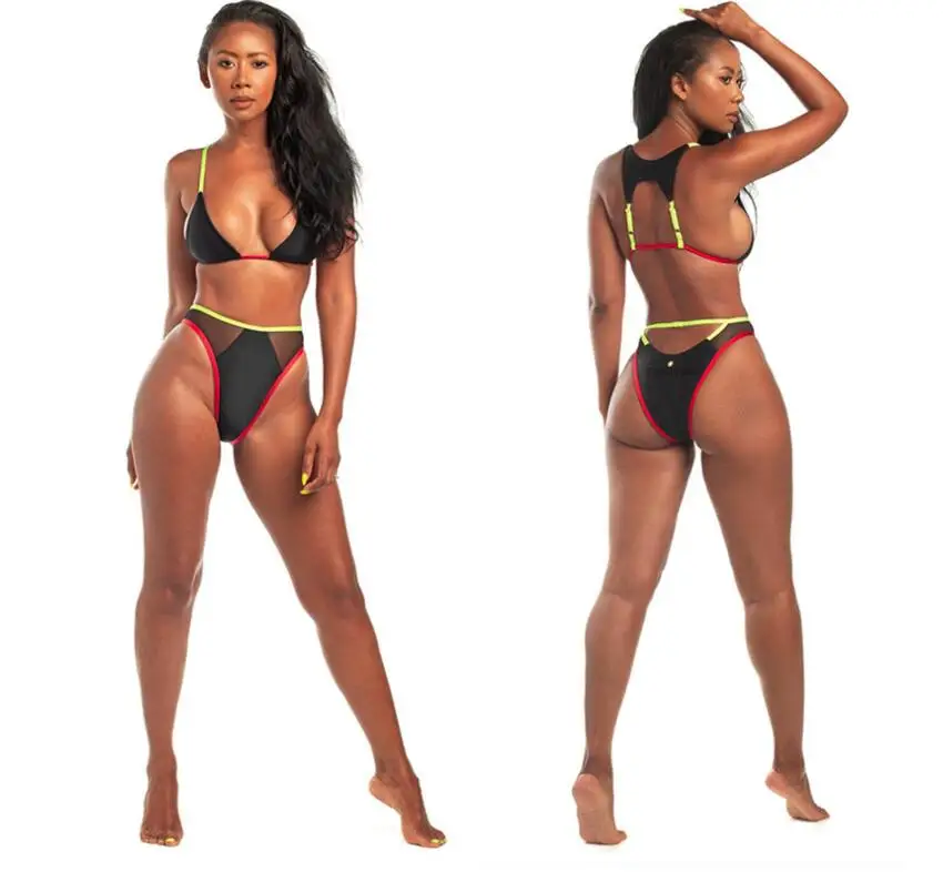 Для женщин купальный костюм бикини купальник 2019 леопарда Бразильский Купальник