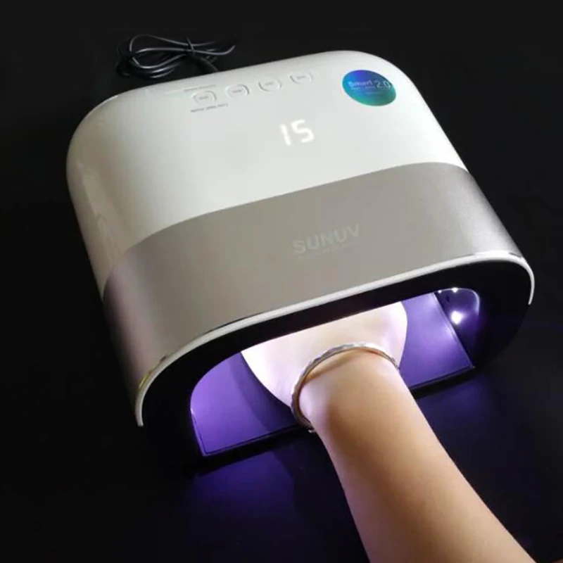 Светодиодная УФ-лампа для ногтей сушилка Smart sensor SunUV 48w лампа для ногтей