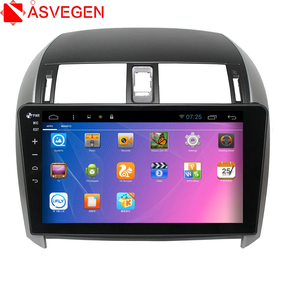 Asvegen Android Восьмиядерный вертикальный экран для Toyota COROLLA 2007 2013 2 din автомобильный