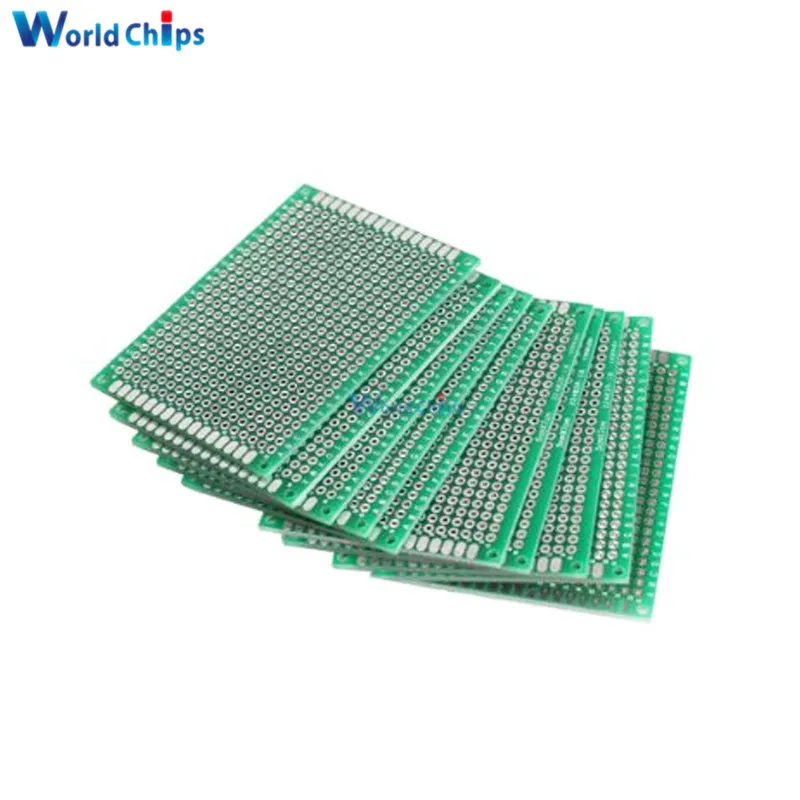 10 шт. двухсторонний Прототип PCB Луженая универсальная макетная плата 5x7 см 50 мм x 70
