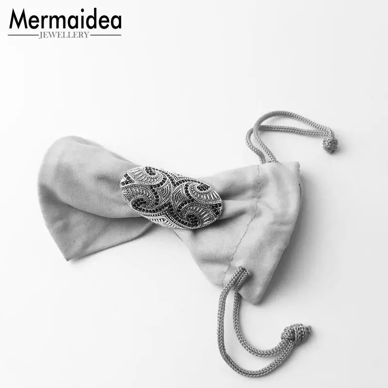 Кольцо с орнаментом маори новинка 2020 посеребренный модный подарок для женщин