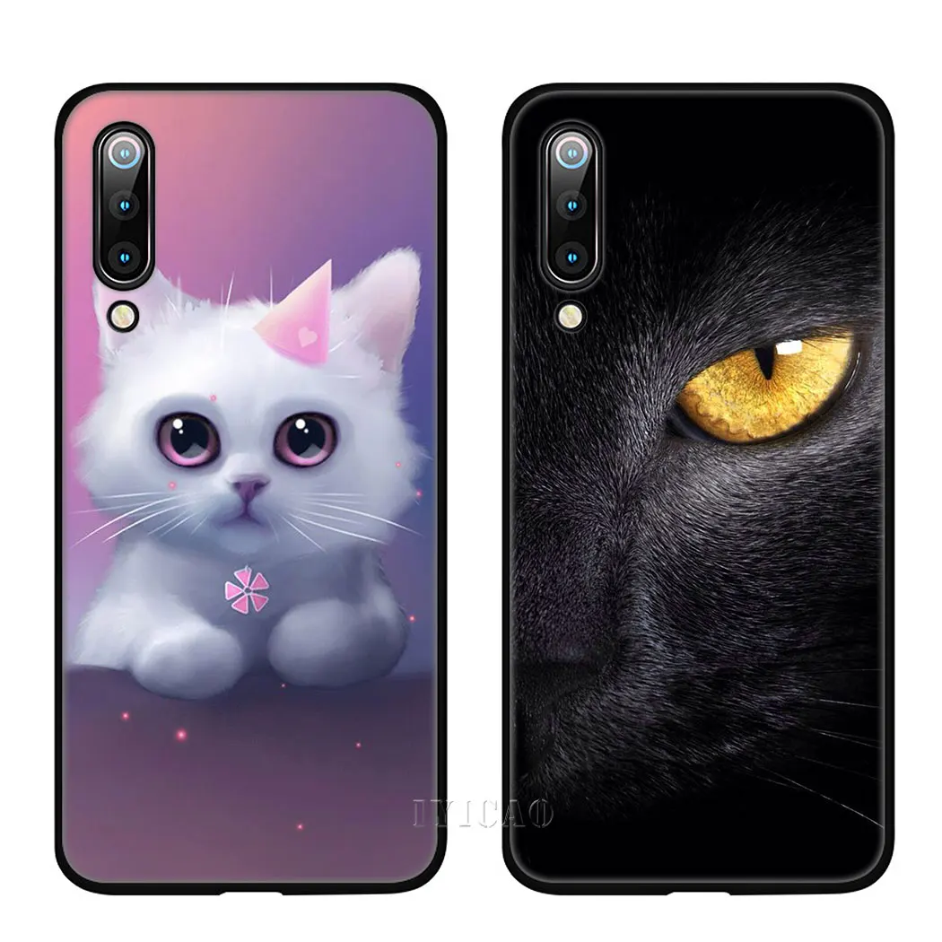 Мягкий чехол IYICAO eyes in black Cat Owl для Xiaomi Mi 6 8 9 SE A1 A2 Lite F1 9T A3 Pro CC9E CC9 MAX 3 5X 6X |
