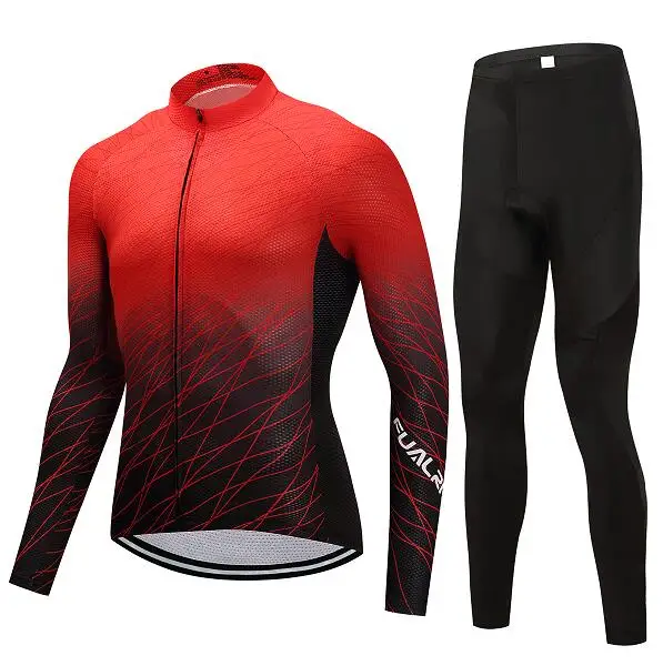 jersey and pants 10 Одежда для велоспорта зимний мужской комплект термальный флис mtb комплект велосипедной одежды Джерси спортивный костюм Одежда для велоспорта спортивная одежда платье - Цвет: jersey and pants 10