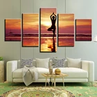Холст картины принты для домашнего декора постер 5 шт. постер для йоги спортивные фотографии для гостиной модульная настенная художественная рамка