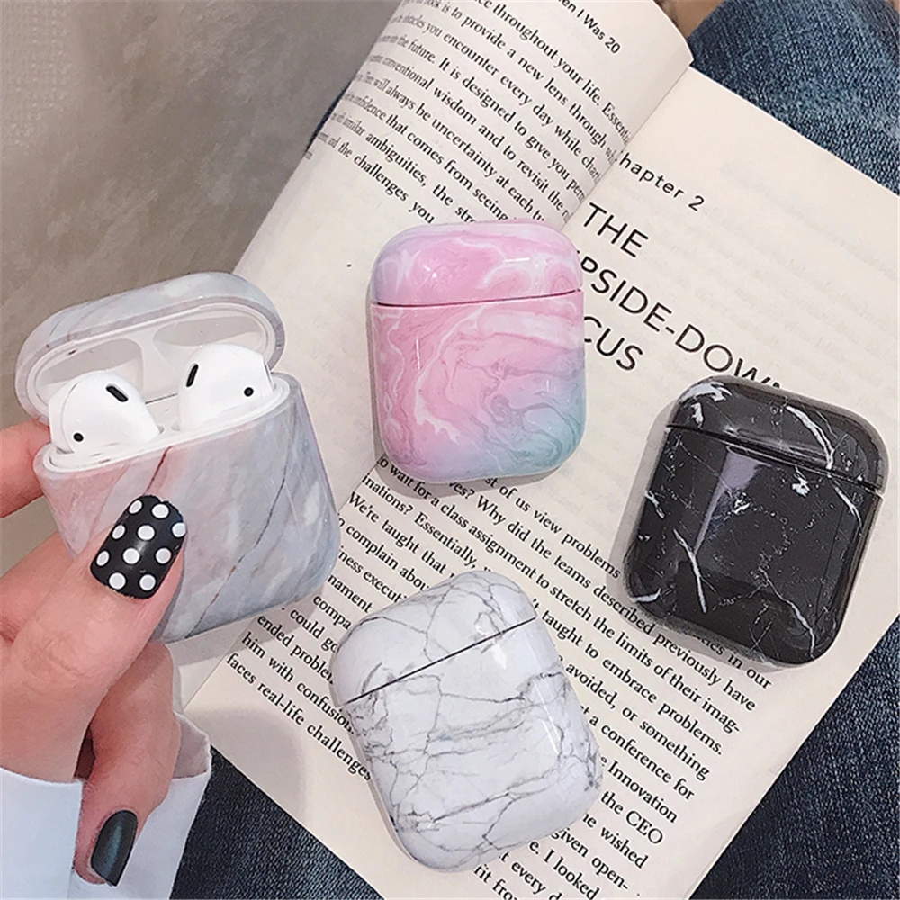 Защитный чехол для Apple AirPods 1 2 японский защитный с мраморным узором Великая волна