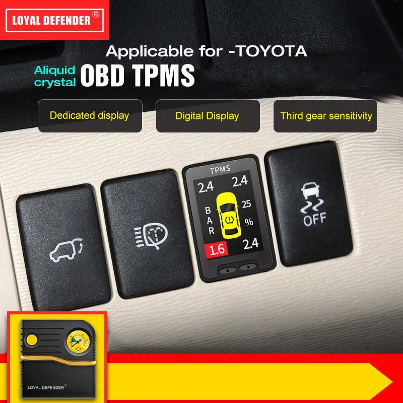 TPMS посвященный OBD ЖК-дисплей шин Давление монитор изменен для Toyota RAV4 2017 год |