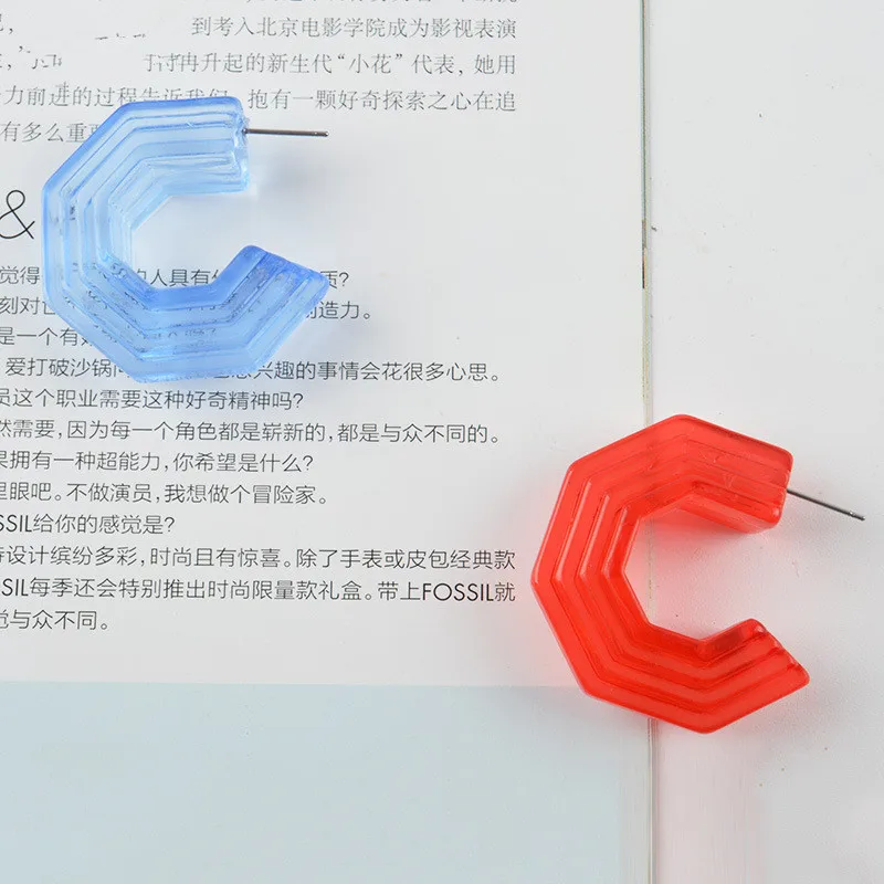 Эксклюзивные прозрачные акриловые Многослойные ступенчатые серьги UJBOX женские