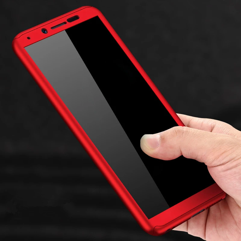 Полностью покрытый чехол для Huawei Y5 Y6 Y7 Prime 2017 Y9 GR5 2018 2019 и закаленное стекло |