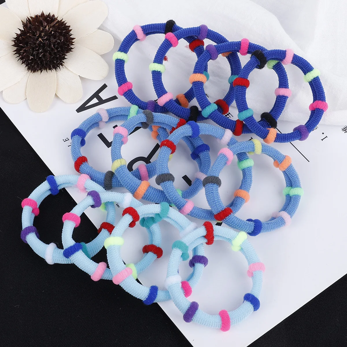 12 шт. эластичная повязка на голову ярких цветов резинка для волос резинки