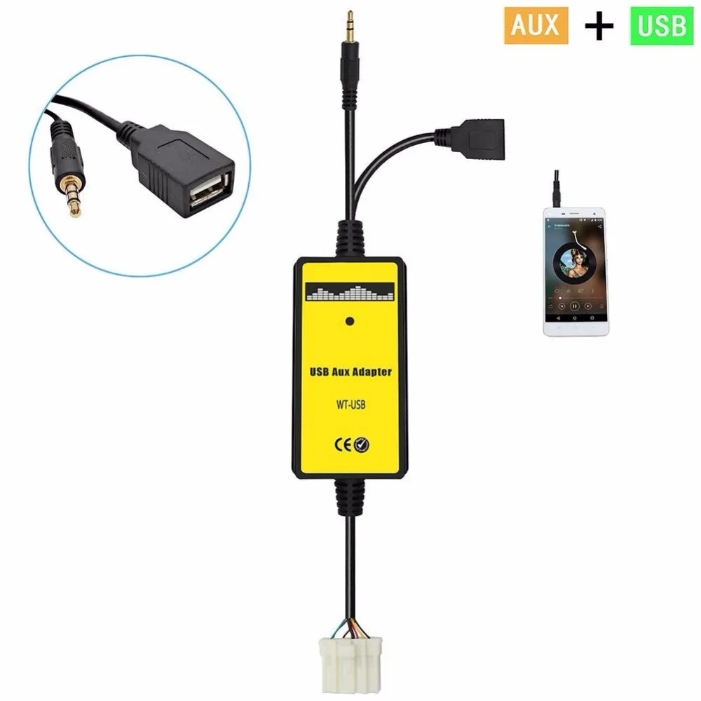 Автомобильный MP3 USB AUX адаптер VEHEMO 3 5 мм Интерфейс CD для A2 A4 A6 S6 A8 dapter Connect Digital Changer