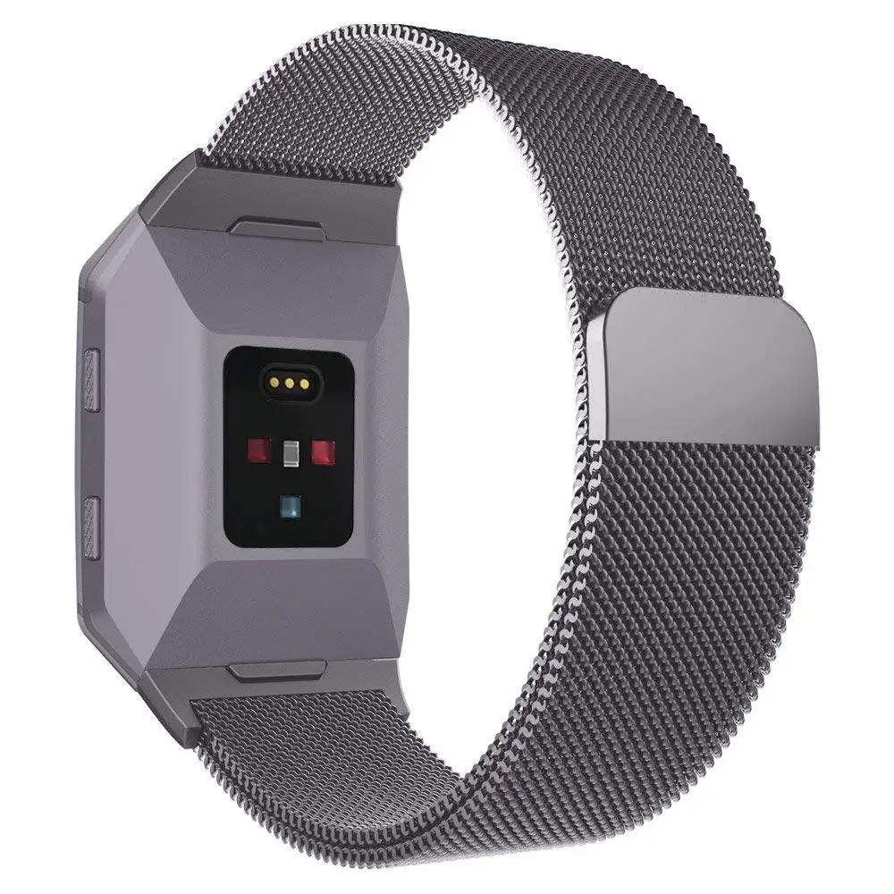 GXV Stainless Steel Milanese Magnetic Fitbit Ionic Replacement Sprot Strap Accessories for Ionic Fitbit Smart Watch Women Men