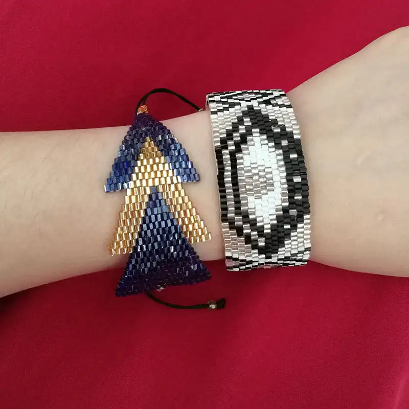 SHINUSBOHO ювелирные изделия счастливый глаз на шнуровке регулируемые стрелы браслеты Miyuki сглаза браслет для женщин Bileklik модный браслет