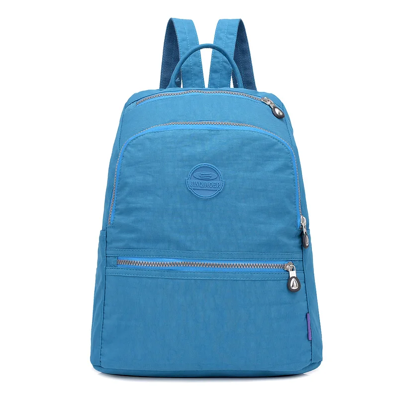 Школьный рюкзак для девочек-подростков Mochila Feminina, женские рюкзаки, нейлоновый водонепроницаемый повседневный рюкзак на плечо, женский рюкзак - Цвет: Синий